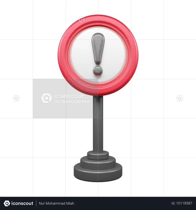 Alerte routière  3D Icon