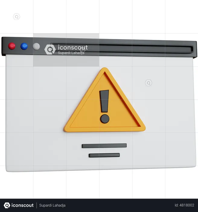 Alerte Internet  3D Icon