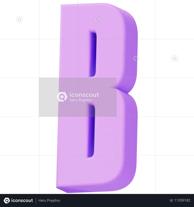 Alfabeto b  3D Icon