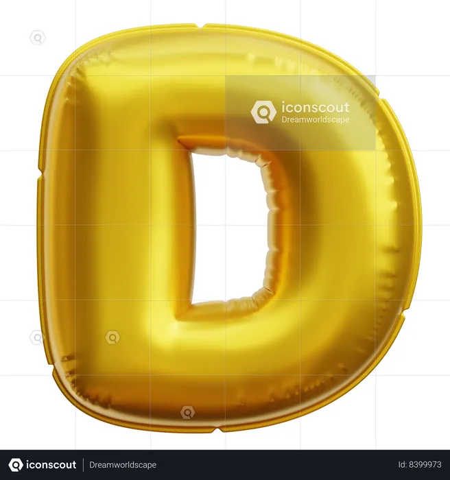 Alfabeto d  3D Icon