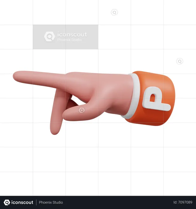 Gesto de alfabeto p Emoji 3D Icon