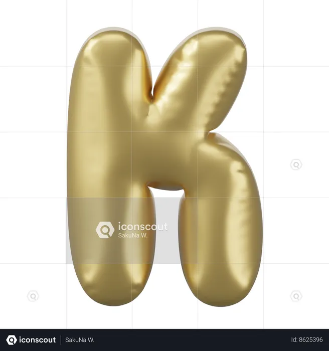 Alfabeto k  3D Icon