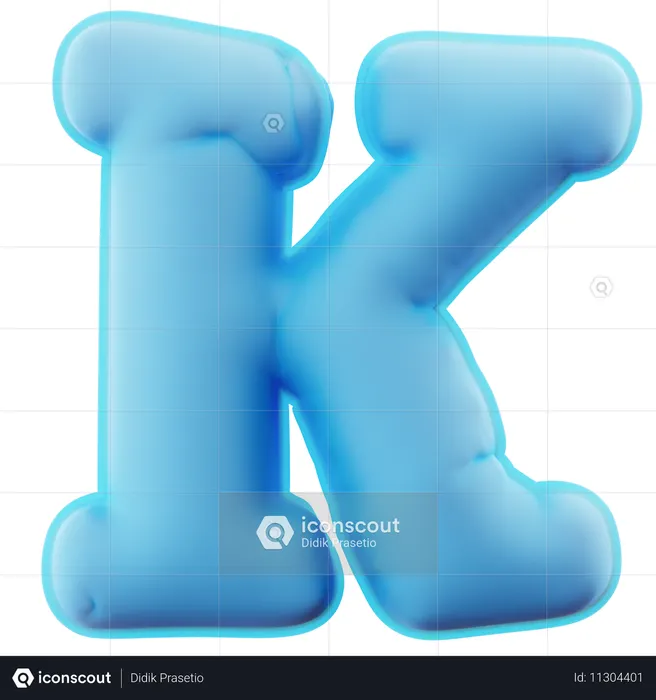 Alfabeto k  3D Icon