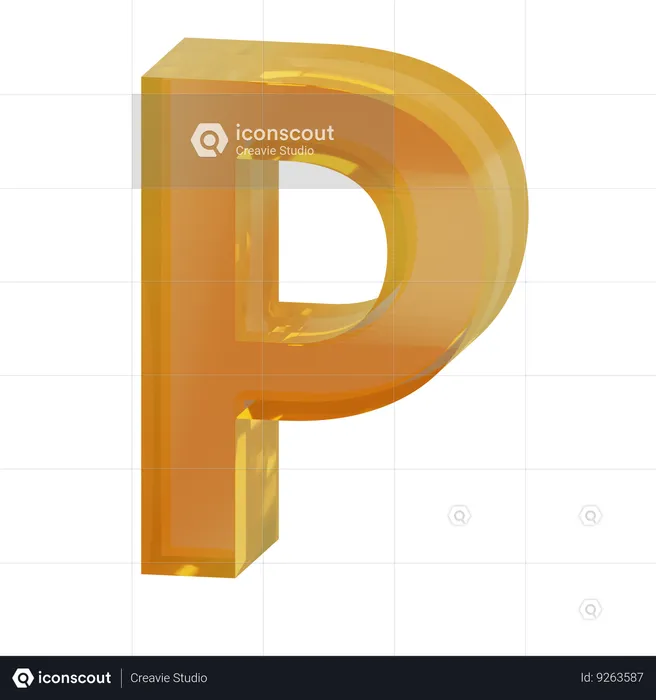 Alfabeto p  3D Icon