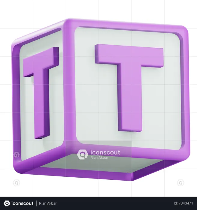 Alfabeto t  3D Icon