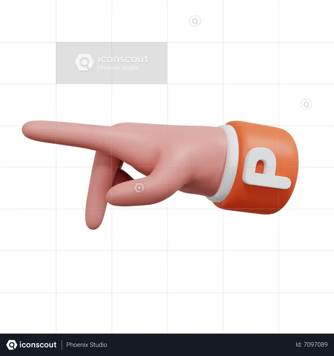 Gesto de alfabetos p Emoji 3D Icon