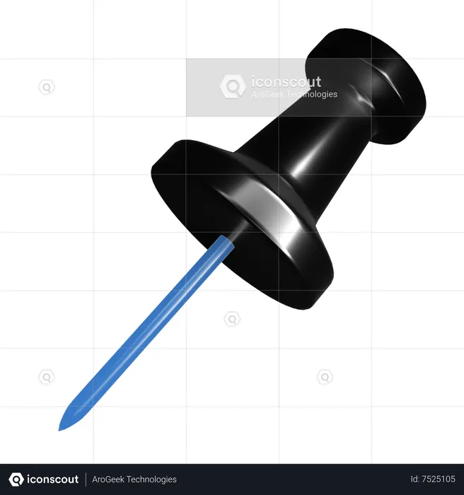 Alfinete de papel  3D Icon
