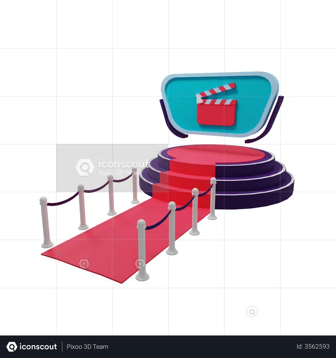 Alfombra roja  3D Illustration