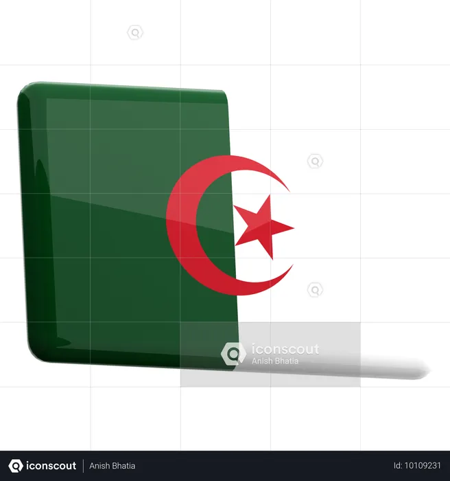 알제리 Flag 3D Icon