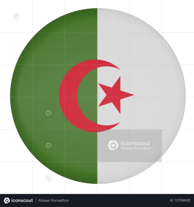 Algeria Flag 3D Icon
