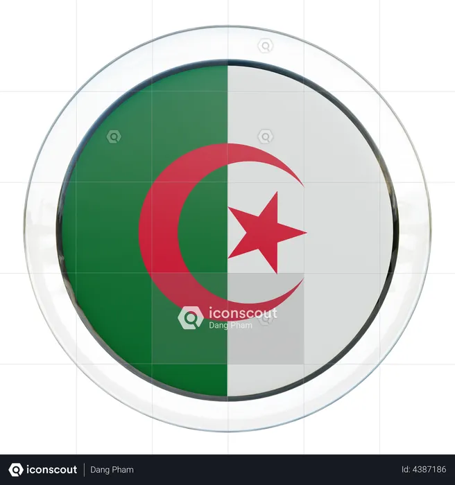 Algeria Flag Glass Flag 3D Flag