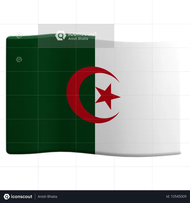 Algérie Flag 3D Icon