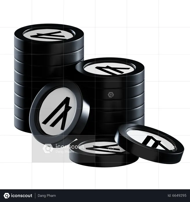 Algo Coin Stacks  3D Icon