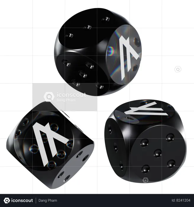 Algo Glass Dice Crypto  3D Icon