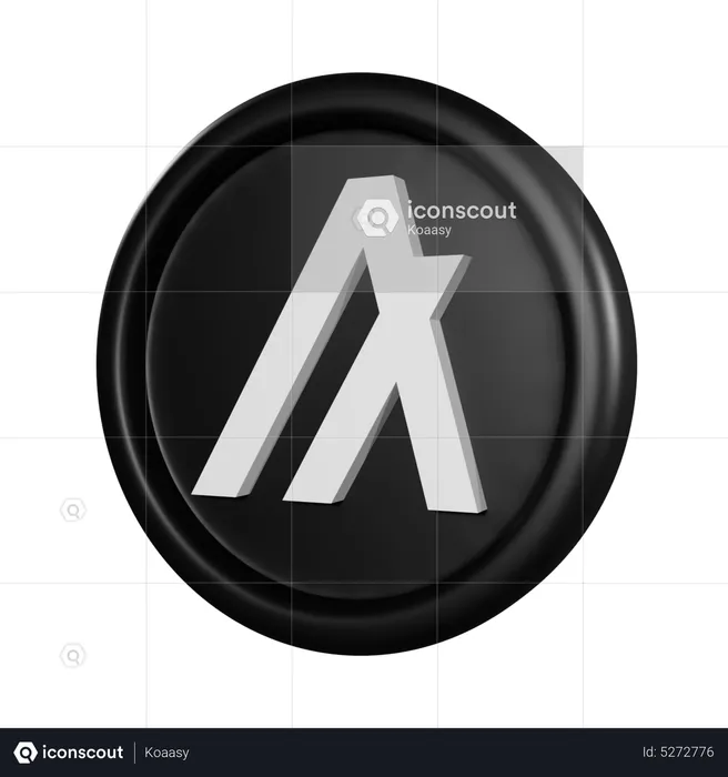 Moneda algorando  3D Icon