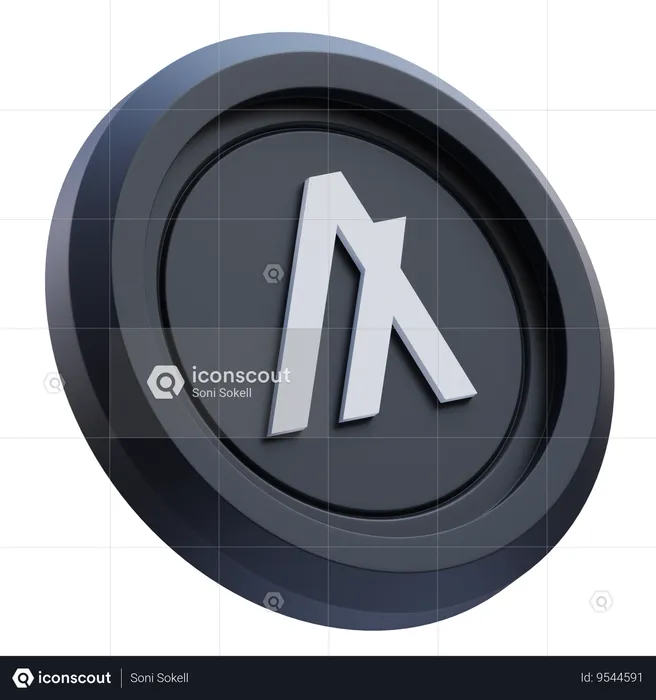 Algorand Cryptocurrency  3D Icon