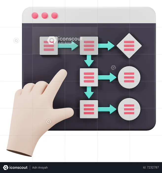 Algorithm  3D Icon