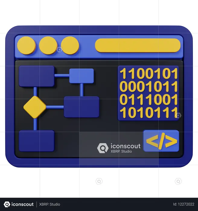 Algorithm  3D Icon
