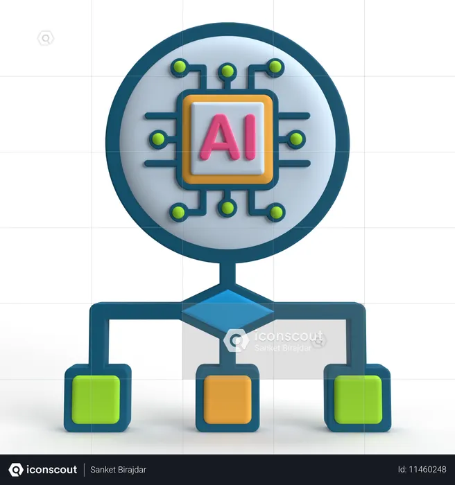 Algorithm  3D Icon