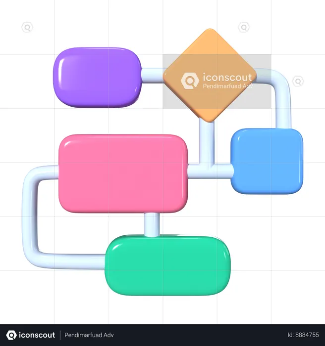 Algorithm  3D Icon