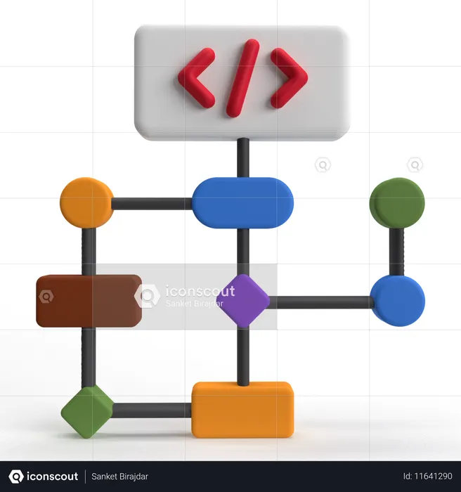 Algorithm  3D Icon