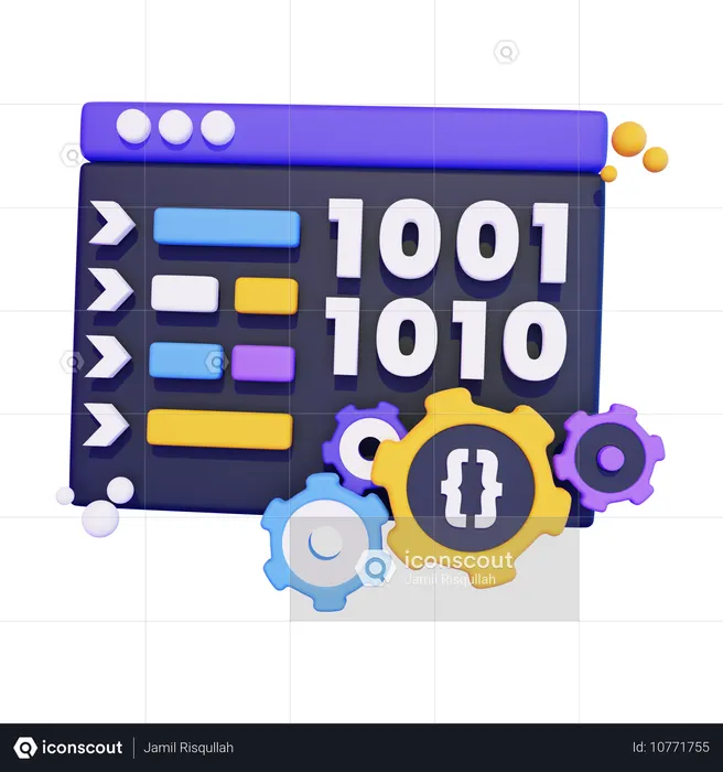 Algorithm  3D Icon