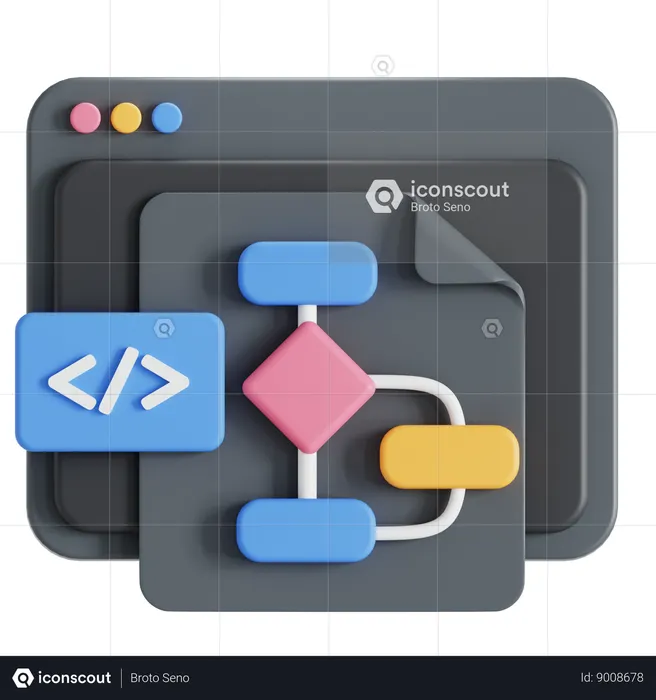 Algorithm  3D Icon