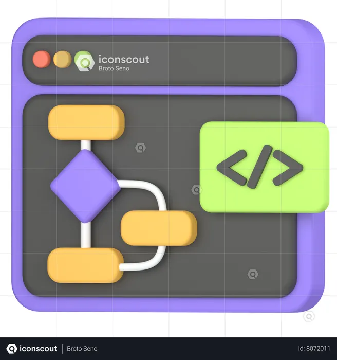 Algorithm  3D Icon