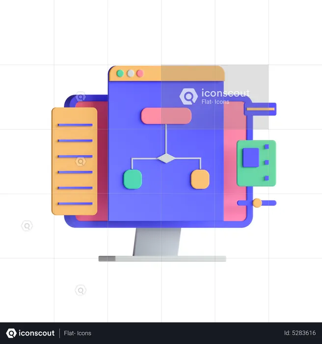 Algorithm  3D Icon