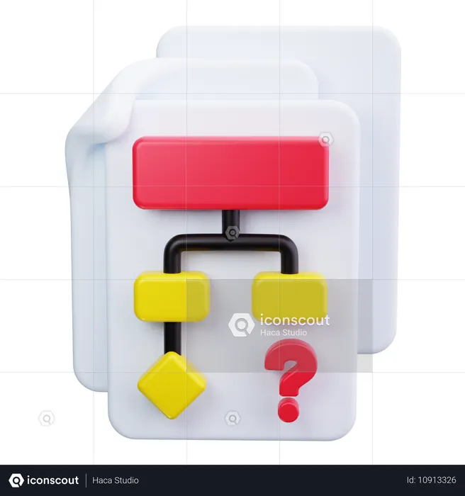 Algorithm Flowchart  3D Icon