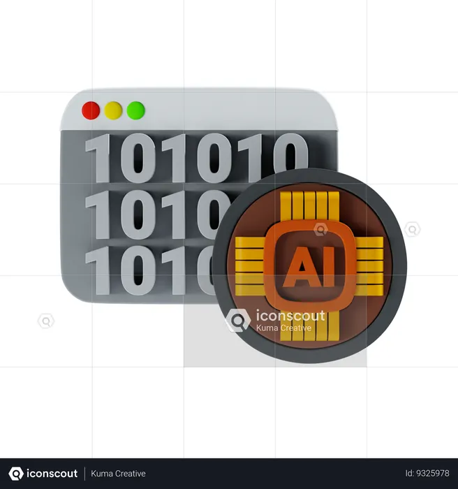 Algoritmo de inteligencia artificial  3D Icon