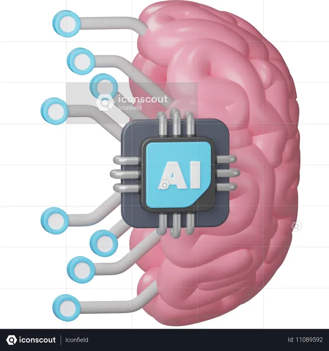 Algoritmo de inteligencia artificial  3D Icon