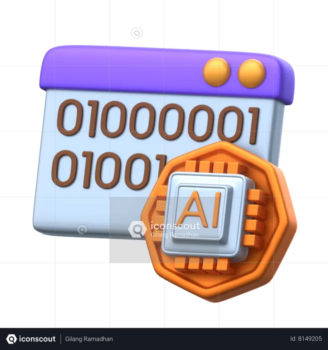 Algoritmo de inteligência artificial  3D Icon