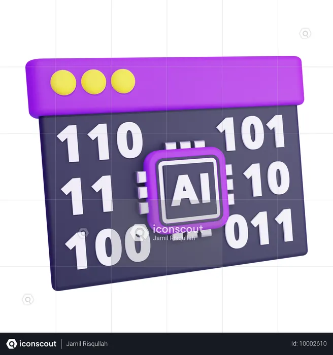 Algoritmo de inteligência artificial  3D Icon