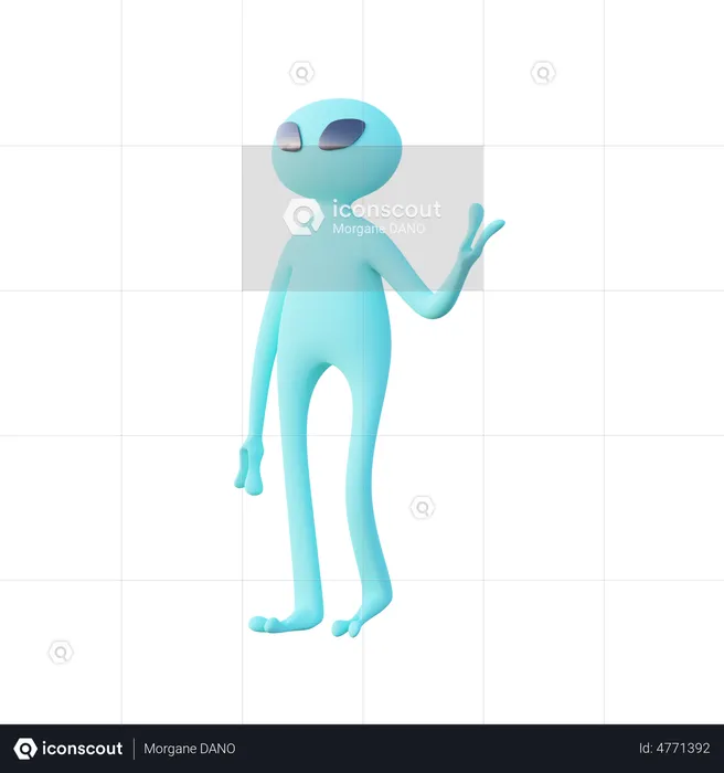 Alien  3D Illustration