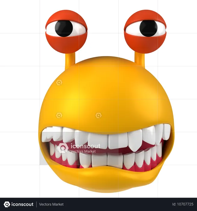Außerirdischer Emoji  3D Icon