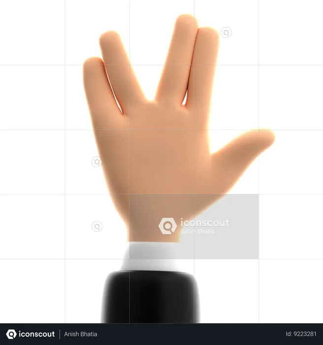 Alien Hand Gesture  3D Icon