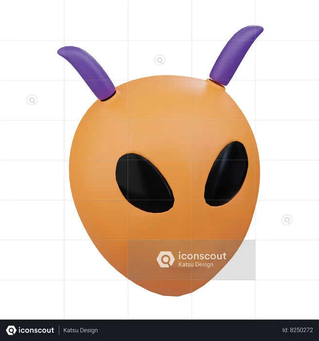 Alien Head  3D Icon