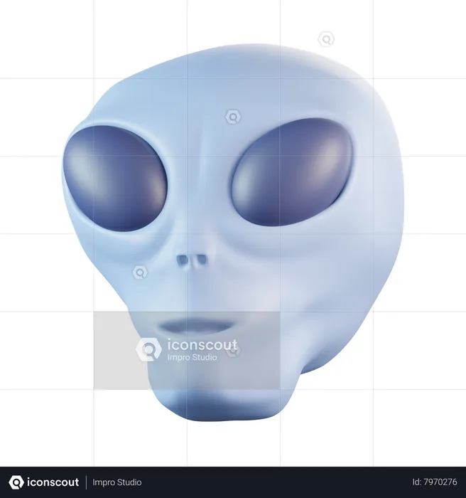 Alien Head  3D Icon