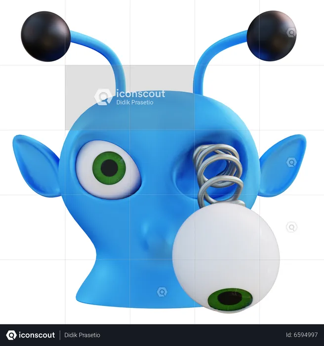 Alien Mask  3D Icon