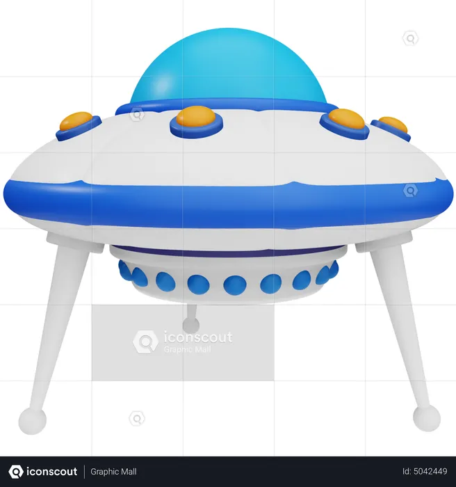 Alien Spaceship  3D Icon