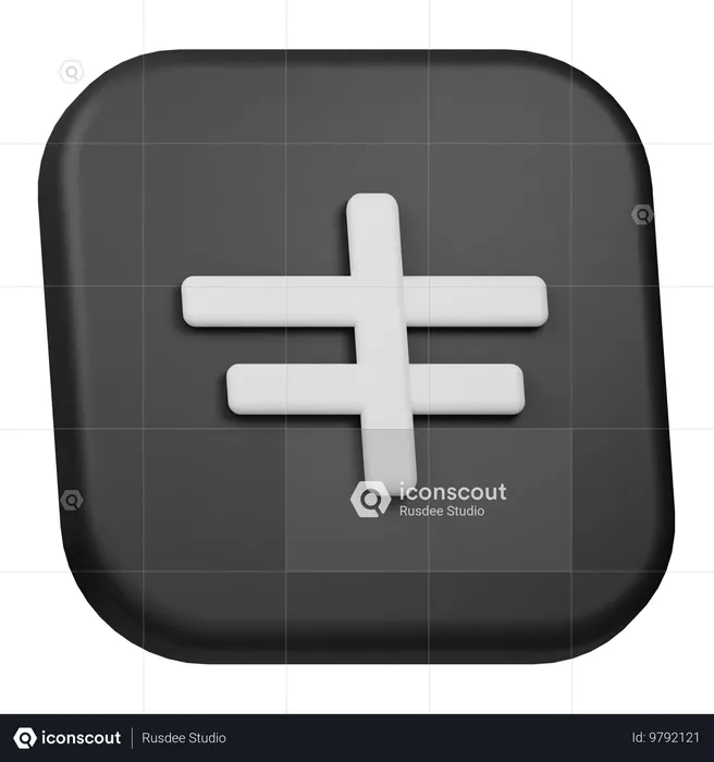 Align Center  3D Icon