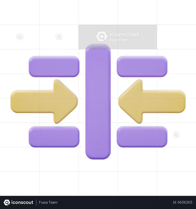 Align Center  3D Icon