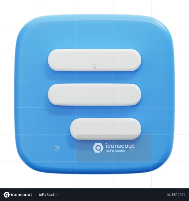 Align Right  3D Icon