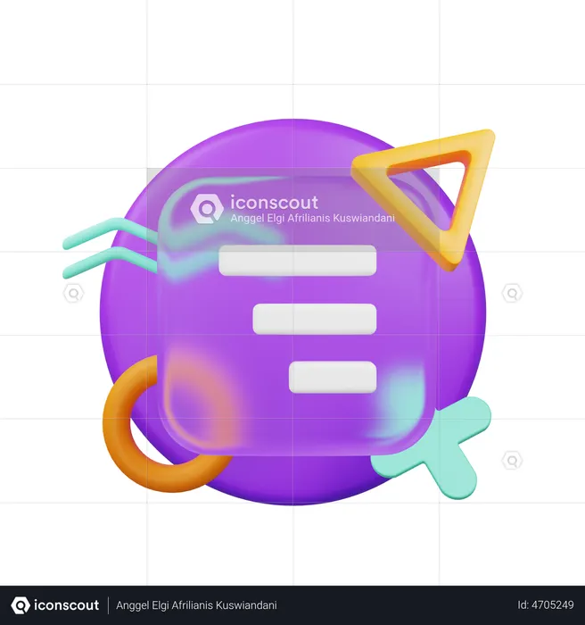 Align Right  3D Icon