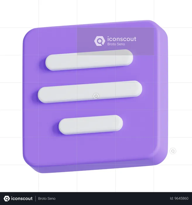 Align text centered  3D Icon