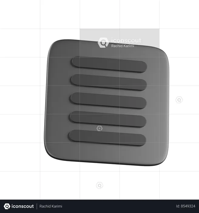 Align Text Full  3D Icon