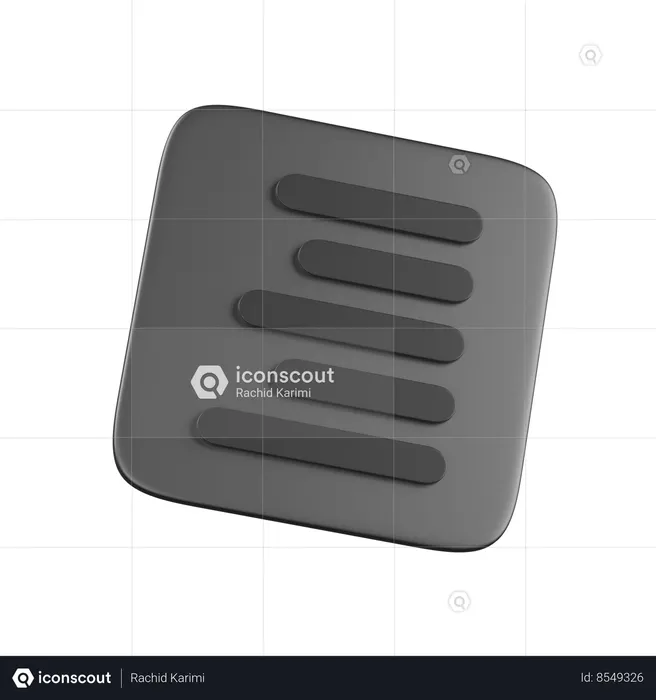 Align Text Right  3D Icon