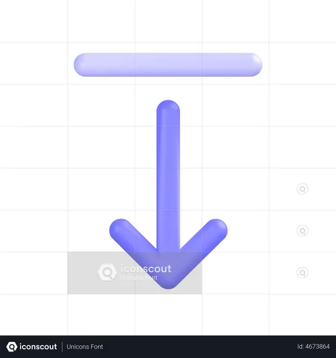 Alignement inférieur  3D Icon