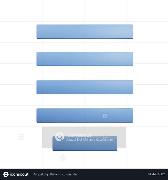 Aligner Justifier  3D Illustration